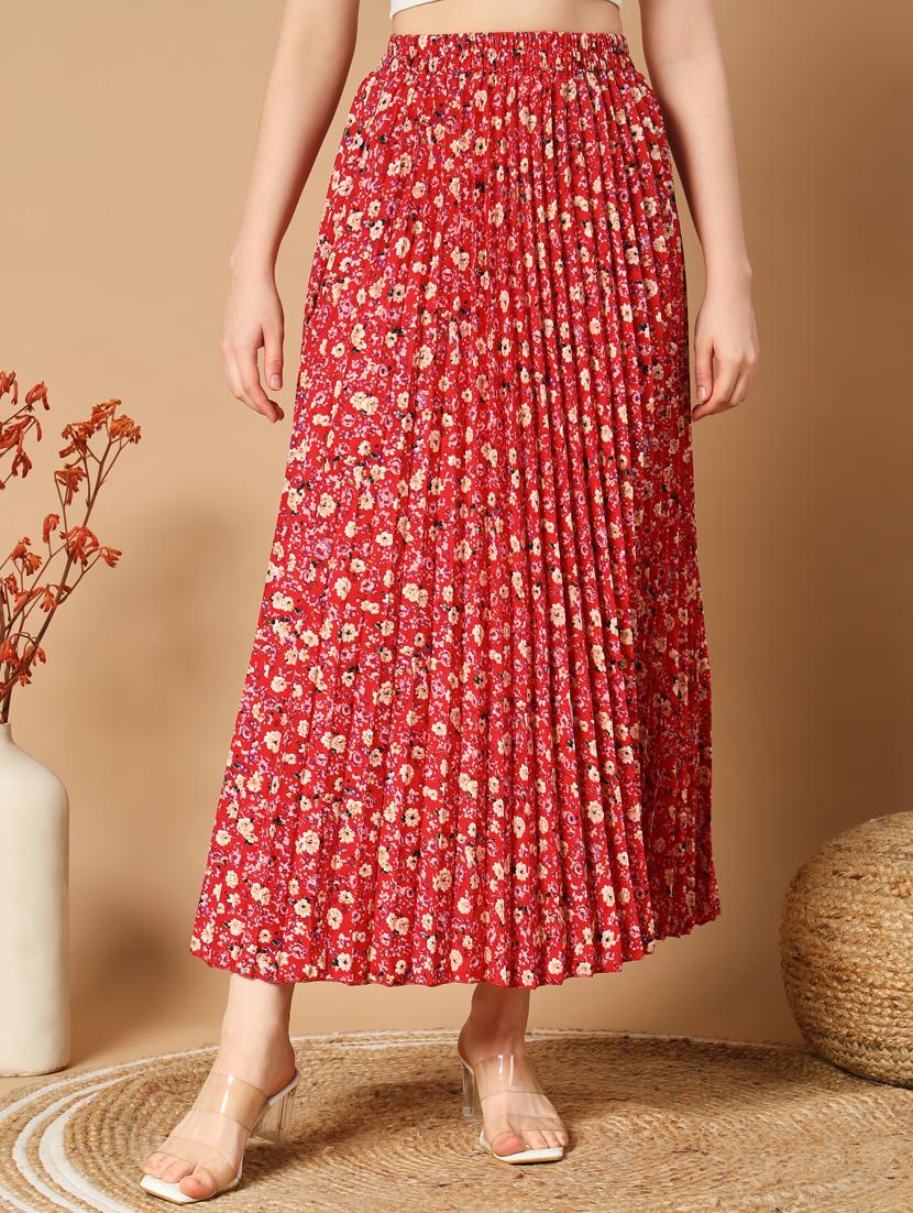 women mid-rise printed a-line skirt - 21496671 -  Zoom Image - 0