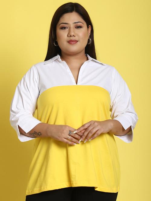 women collared color block regular top - 21496679 -  Standard Image - 0