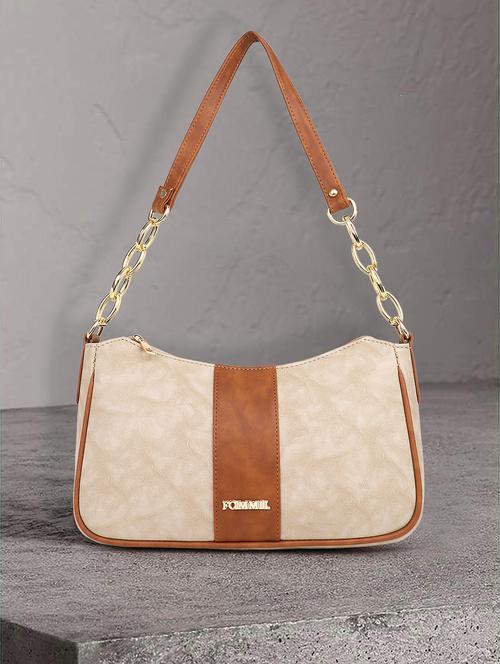 women beige colorblocked sling bag - 21496692 - Standard Image - 0