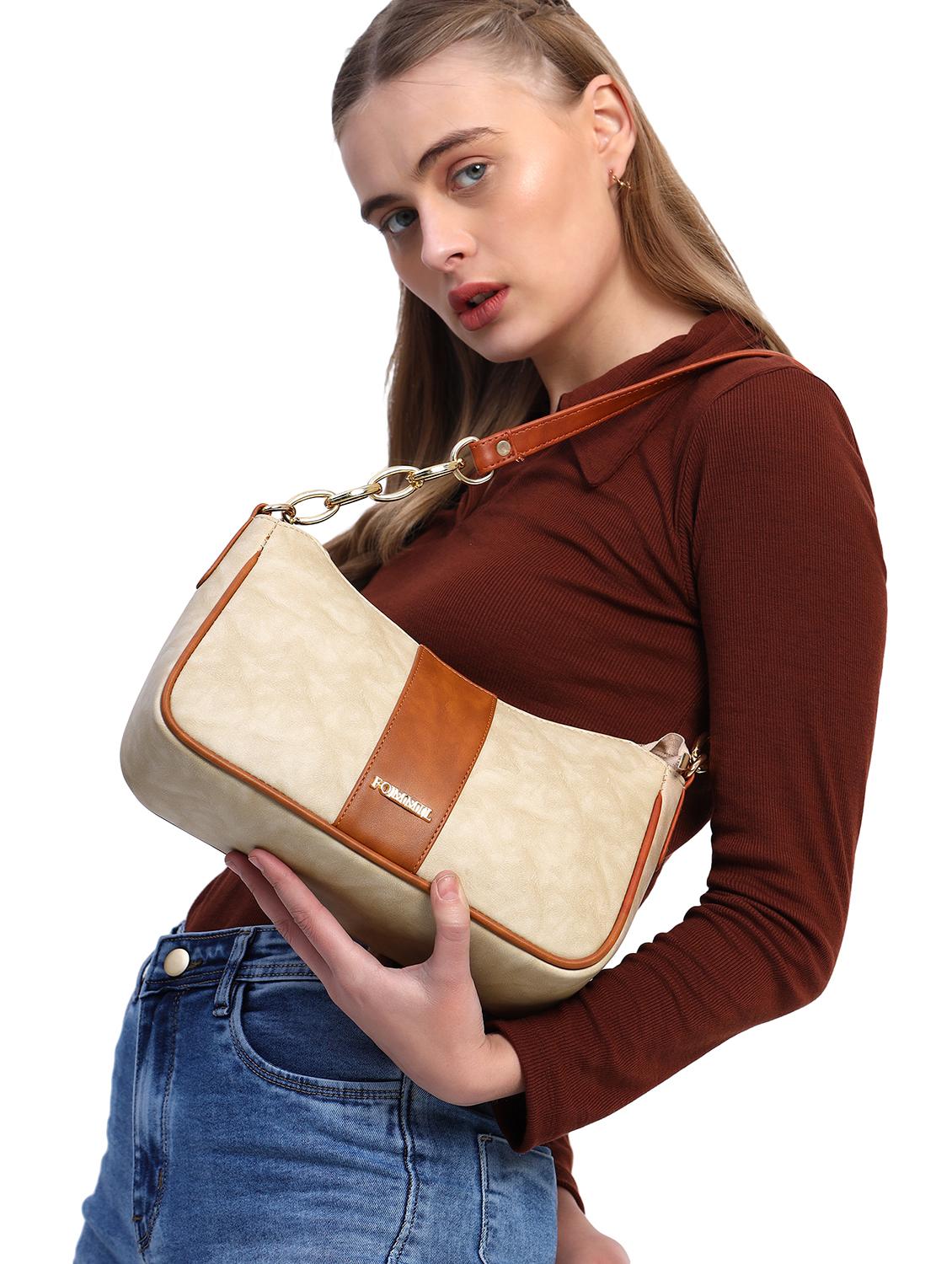 women beige colorblocked sling bag - 21496692 - Standard Image - 2