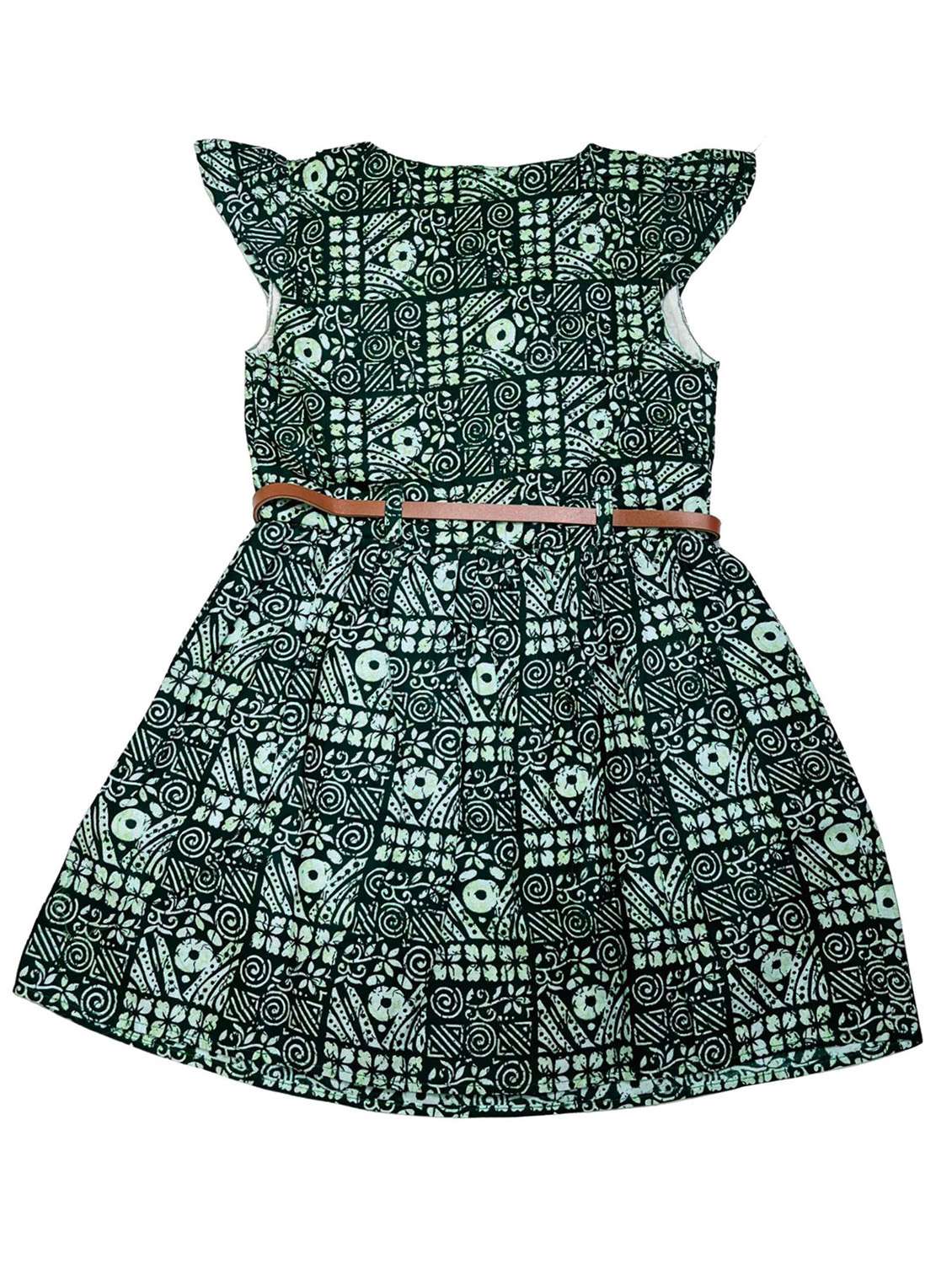 girls peter pan neck printed fit & flare dress - 21496708 - Standard Image - 2