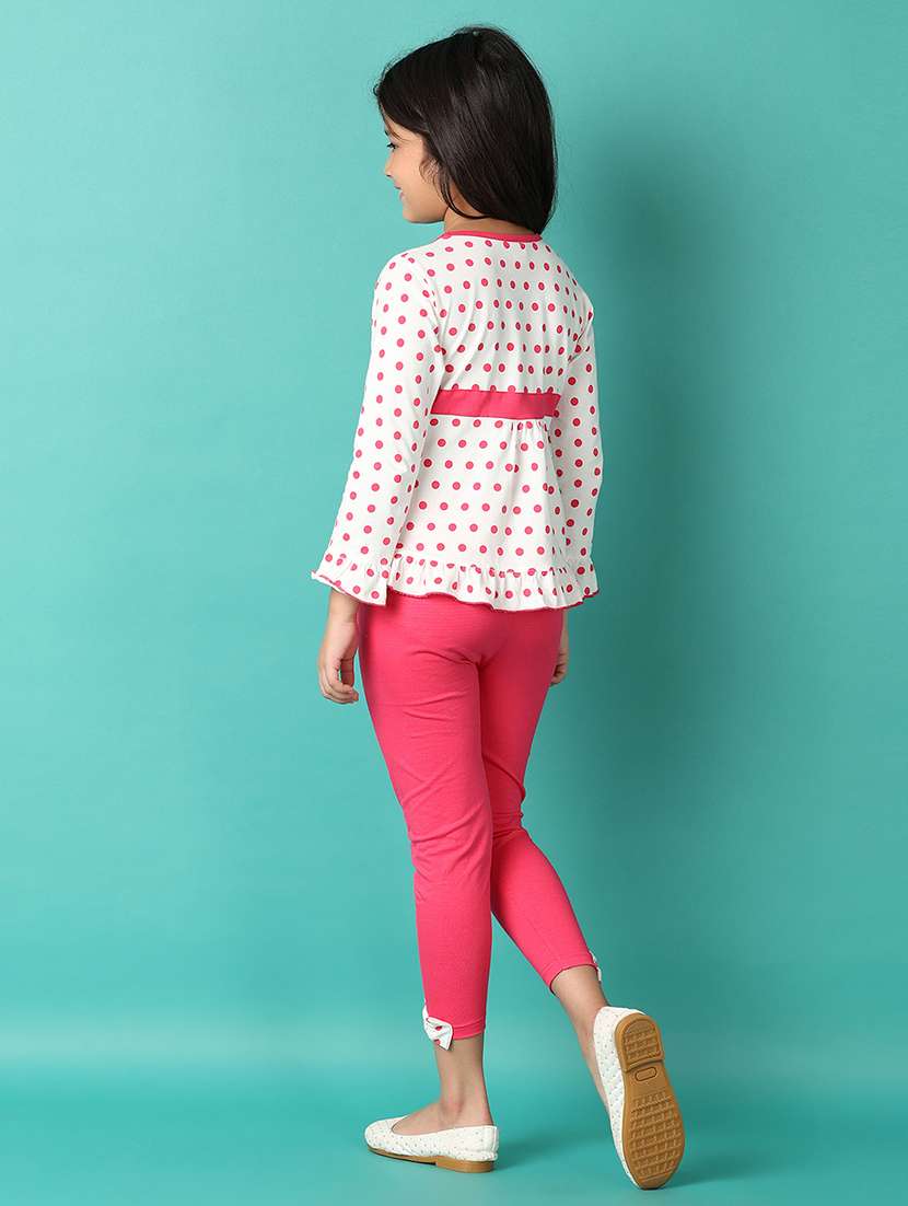 girls polka dots printed twin set - 21496789 -  Standard Image - 2