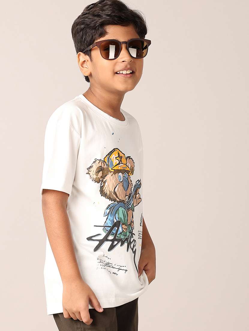 boys printed round neck t-shirt - 21496820 -  Standard Image - 2