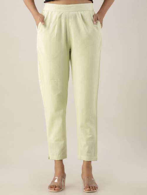 women mid-rise solid cigarette pant - 21497018 - Standard Image - 0
