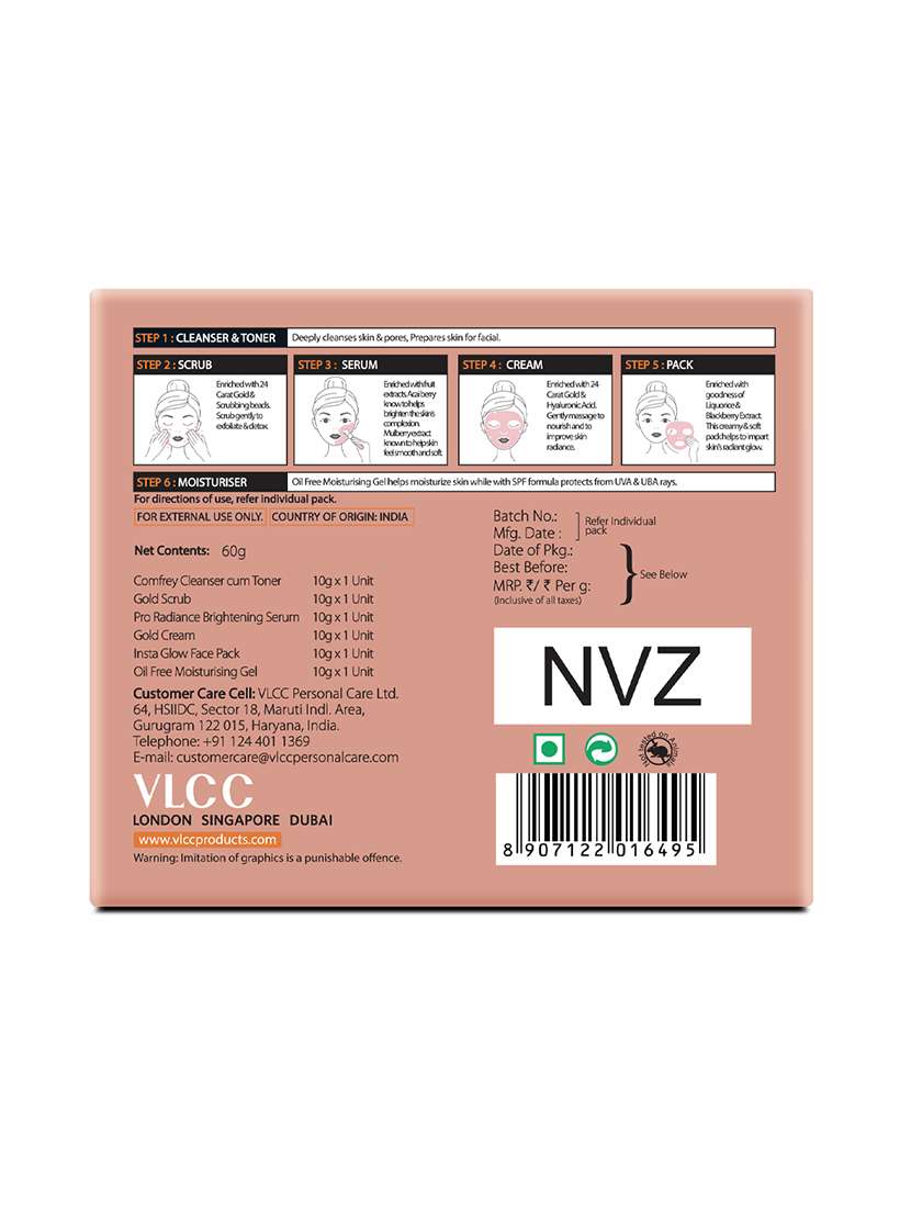 gold facial kit for sensitive skin & pedicure manicure kit combo - 21497027 -  Standard Image - 2