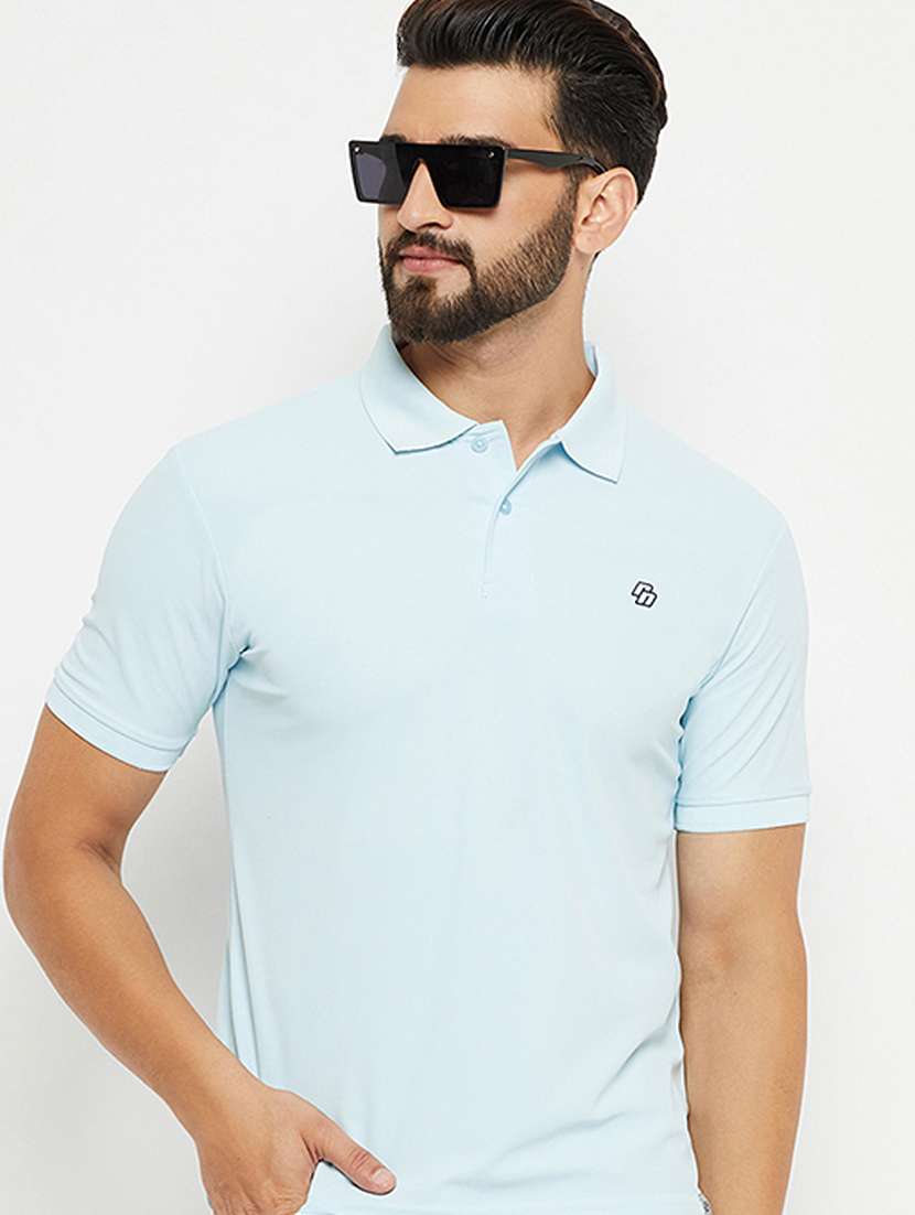men polo neck plain t-shirt - 21497049 -  Standard Image - 2