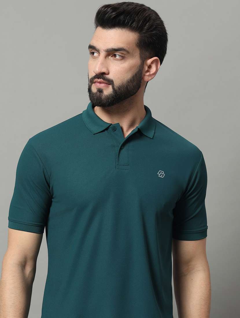 men polo neck plain t-shirt - 21497050 -  Standard Image - 2