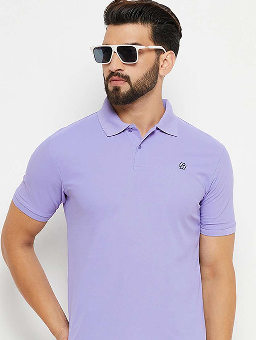 men polo neck plain t-shirt - 21497054 -  Standard Image - 2