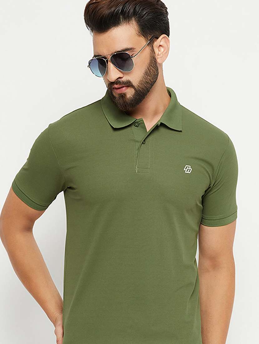 men polo neck plain t-shirt - 21497057 -  Standard Image - 2
