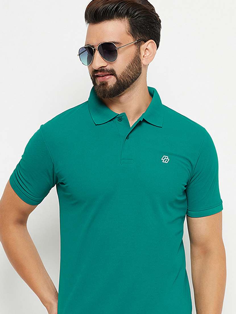 men polo neck plain t-shirt - 21497060 -  Standard Image - 2