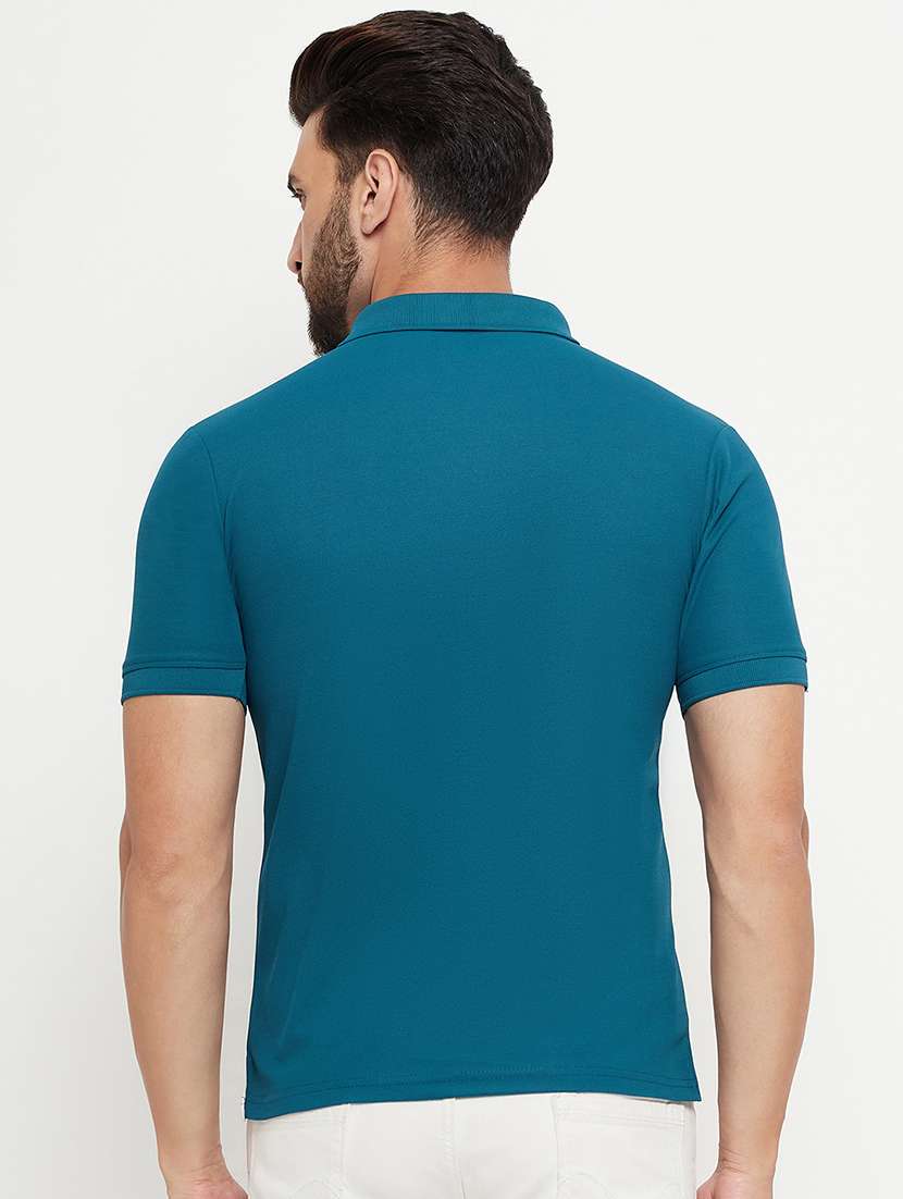 men color block short sleeve polo t-shirt - 21497109 -  Standard Image - 2