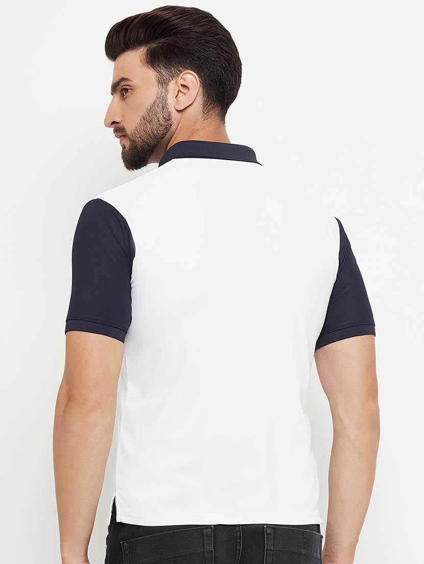 men color block short sleeve polo t-shirt - 21497110 -  Standard Image - 2