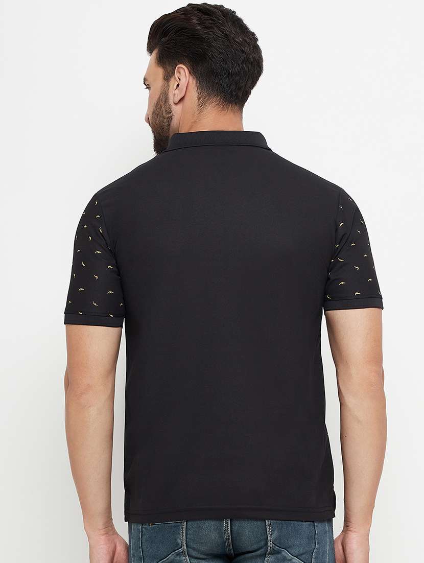 men printed short sleeve polo t-shirt - 21497111 -  Standard Image - 2