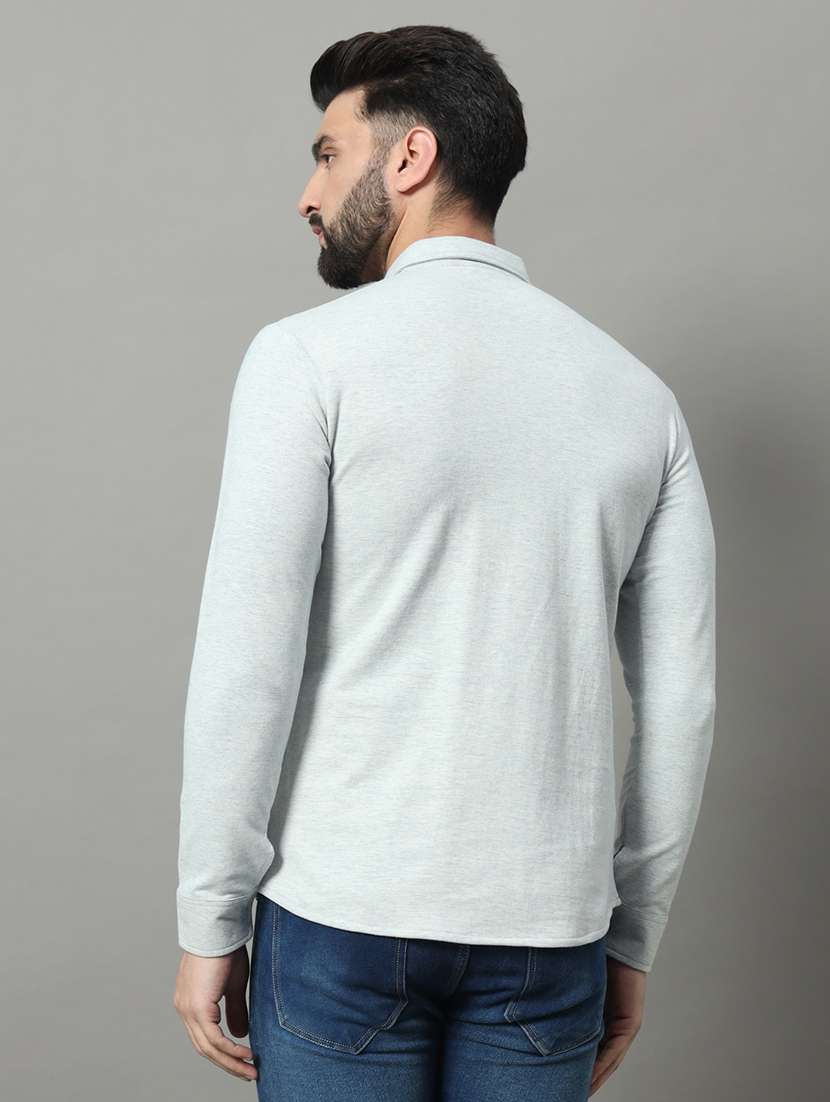 men solid long sleeve casual shirt - 21497121 -  Standard Image - 2