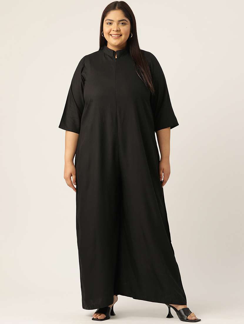 women casual solid full leg jumpsuit