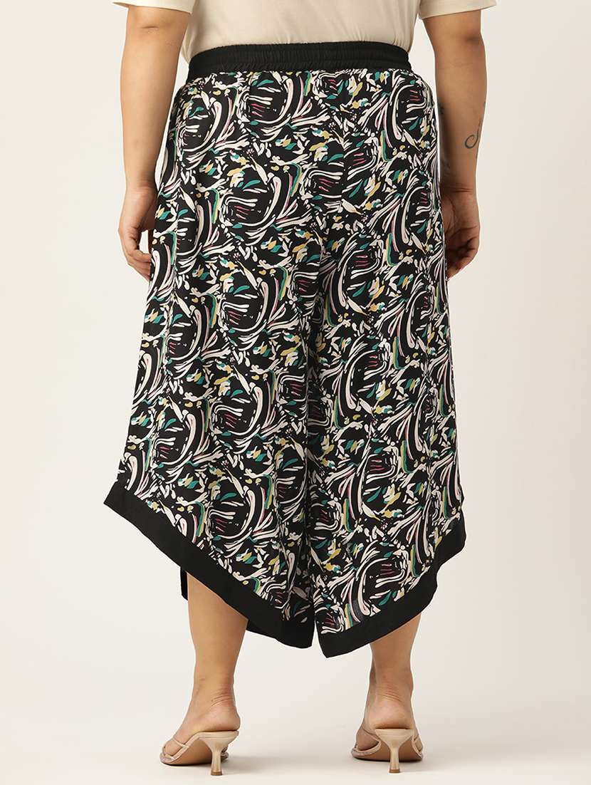 women high rise printed culottes trouser - 21497157 -  Standard Image - 2