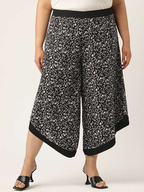 women high rise printed culottes trouser - 21497160 -  Standard Image - 0