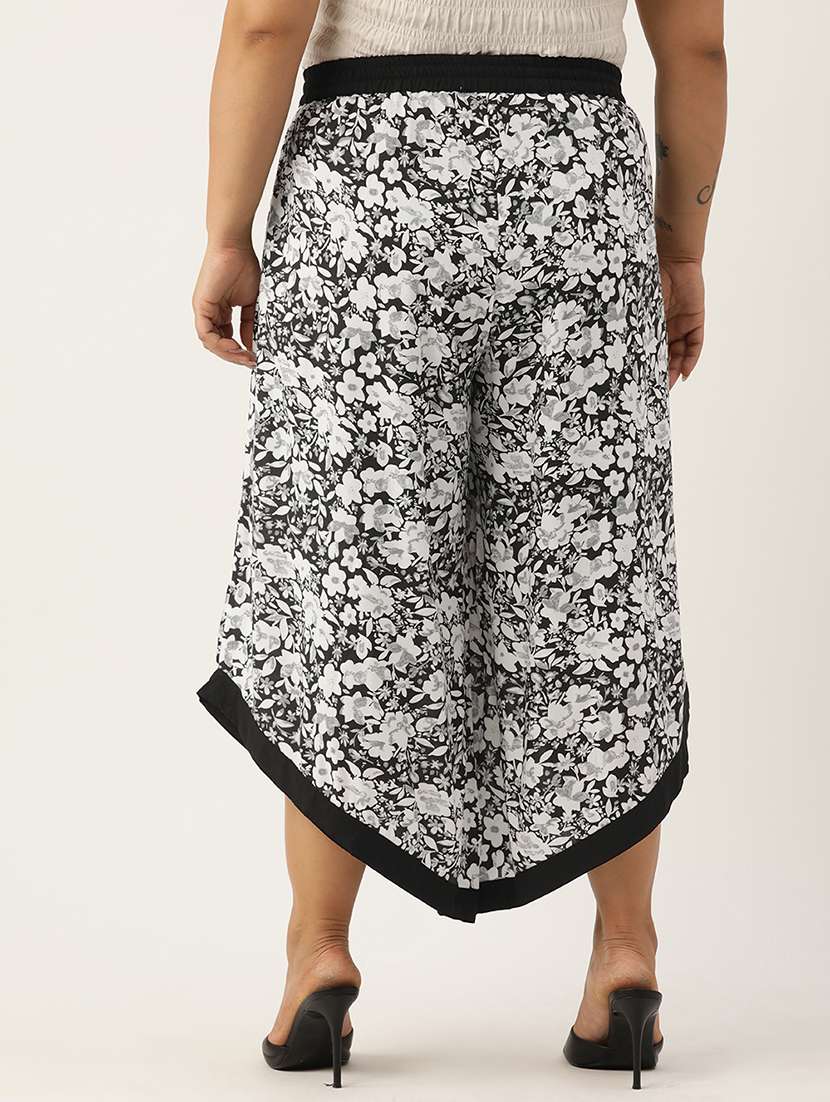 women high rise printed culottes trouser - 21497161 -  Standard Image - 2