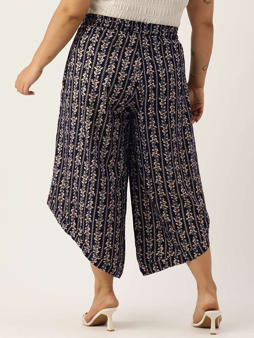 women high rise printed culottes trouser - 21497168 -  Standard Image - 2