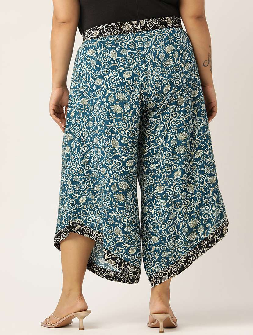women high rise printed culottes trouser - 21497174 -  Standard Image - 2