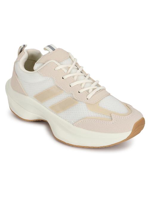 women beige lace-up casual shoes - 21497197 -  Standard Image - 0