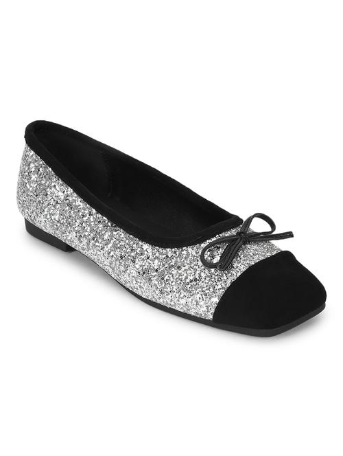 women silver slip on ballerina - 21497204 -  Standard Image - 0