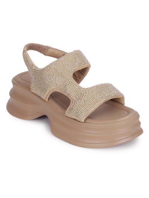 women nude back strap sandal - 21497209 - Standard Image - 0