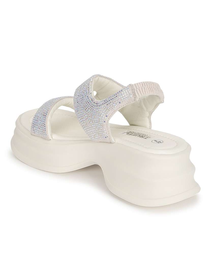 women white back strap sandal - 21497210 -  Standard Image - 2