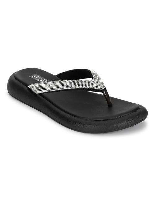 women black embellished slippers - 21497214 -  Standard Image - 0