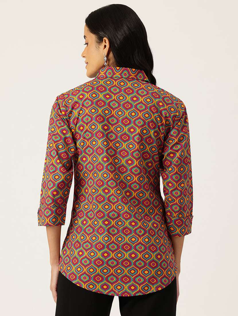 women printed collared shirt - 21497302 -  Standard Image - 2
