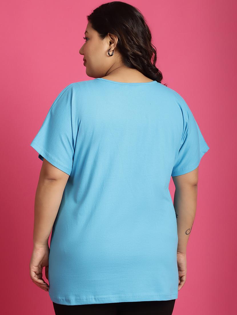 women v-neck solid regular t-shirt - 21497341 - Standard Image - 2