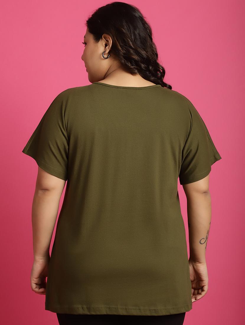 women v-neck solid regular t-shirt - 21497346 - Standard Image - 2