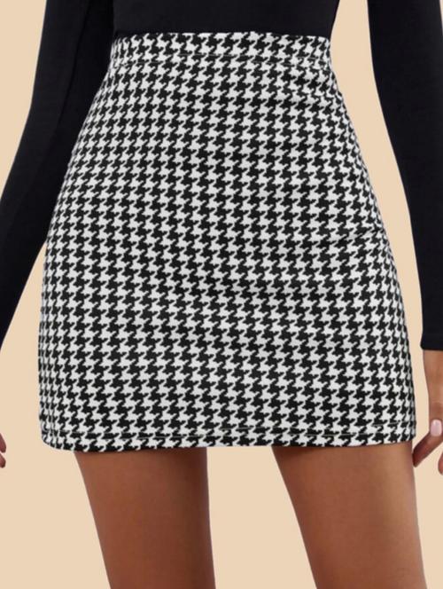 women printed high rise bodycon skirt - 21497376 -  Standard Image - 0