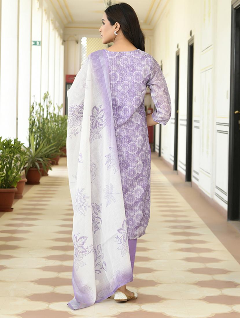 women three quarter sleeve kurta pant with dupatta set - 21497445 - Standard Image - 2