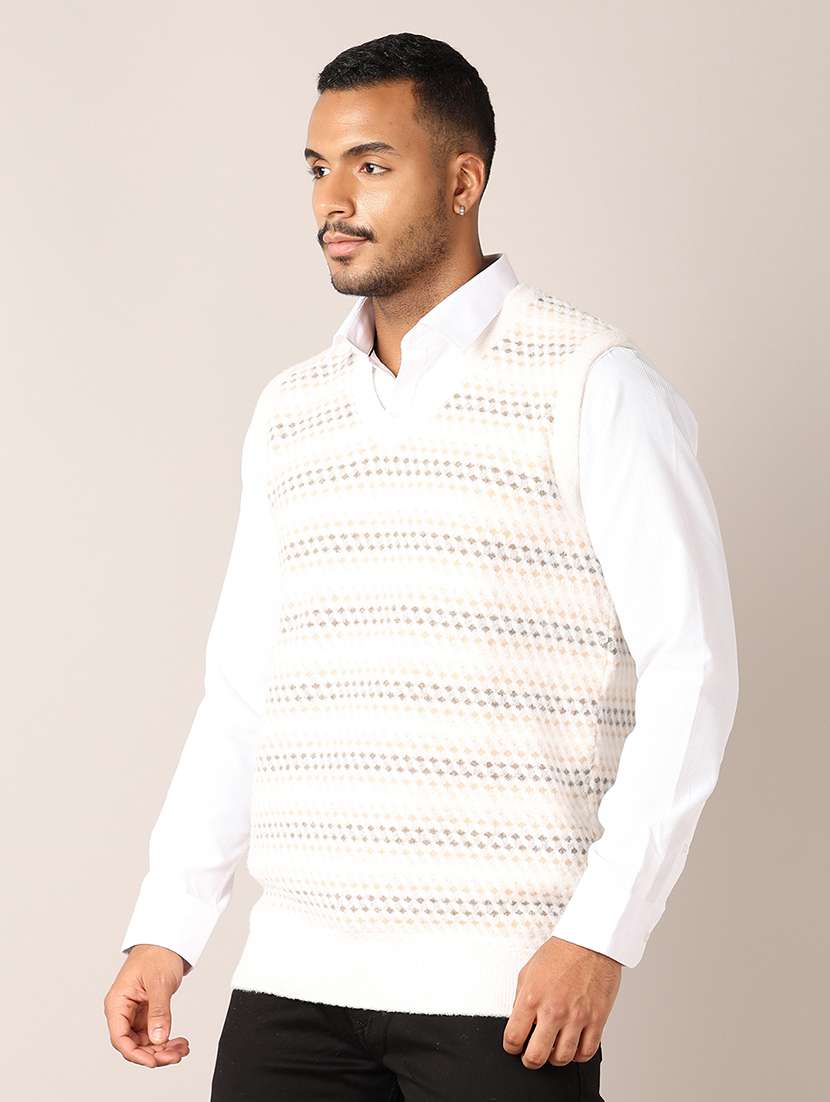 men v-neck self design pullover - 21497510 -  Standard Image - 2