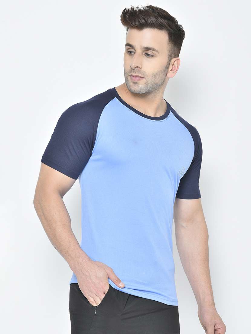 men color block active wear t-shirt