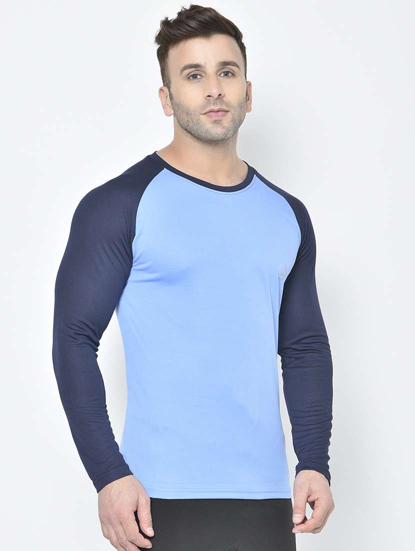 men color block active wear t-shirt