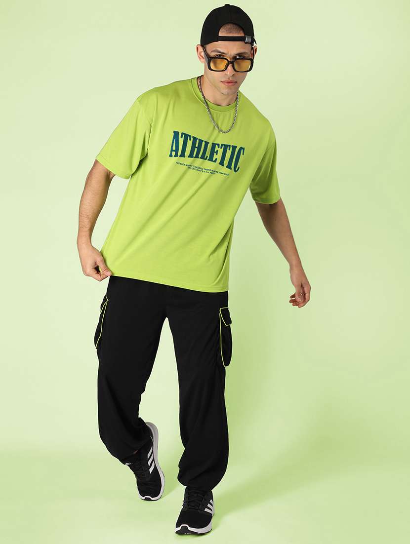 men typograohic printed t-shirt & baggy jogger co-ord set