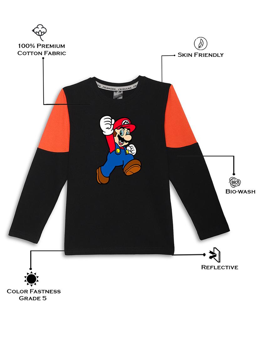 kids black cotton blend t-shirt - 21498538 - Standard Image - 2