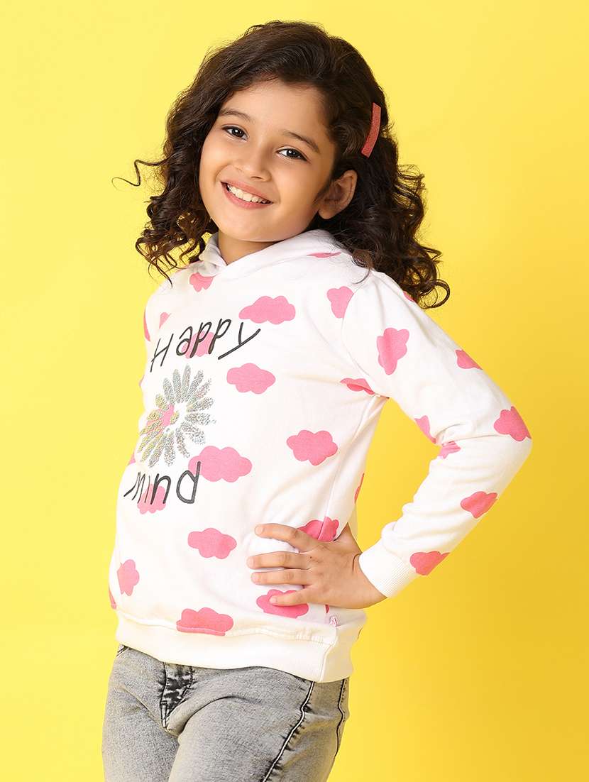 kids front print long sleeves sweatshirt - 21498546 -  Standard Image - 2