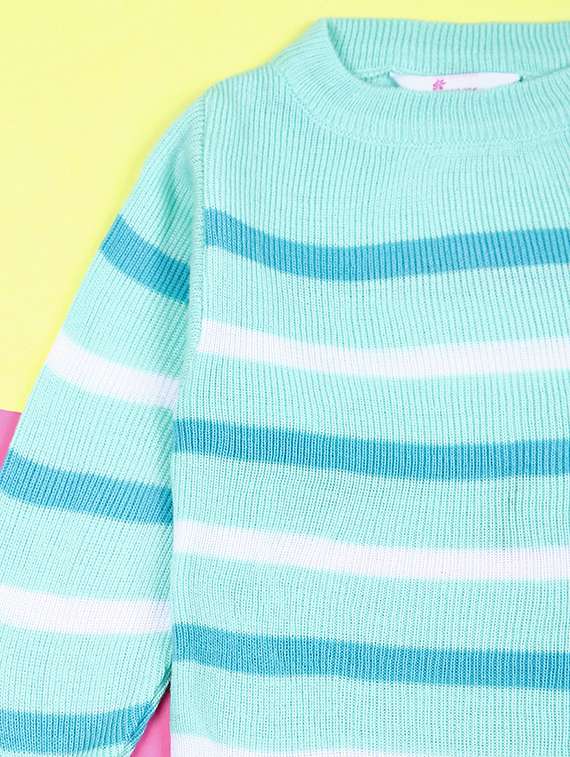 girls striped round neck sweater - 21498740 -  Standard Image - 2