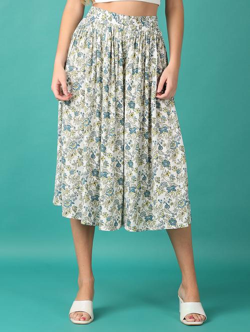 women white floral print skirt - 21498748 - Standard Image - 0