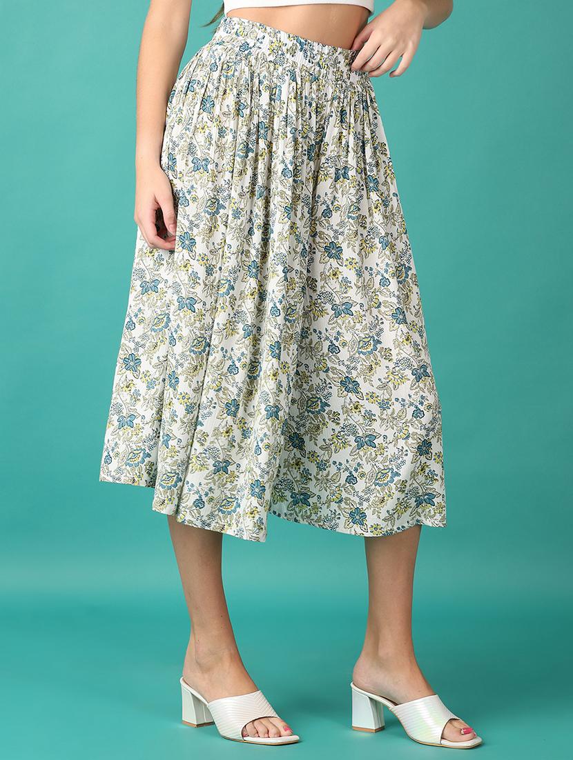 women white floral print skirt - 21498748 - Standard Image - 2