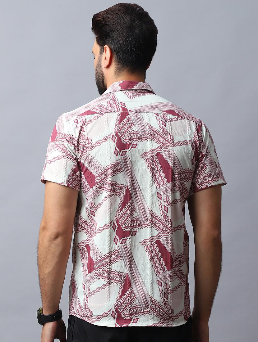 men printed short sleeve casual shirt - 21498866 - Standard Image - 2