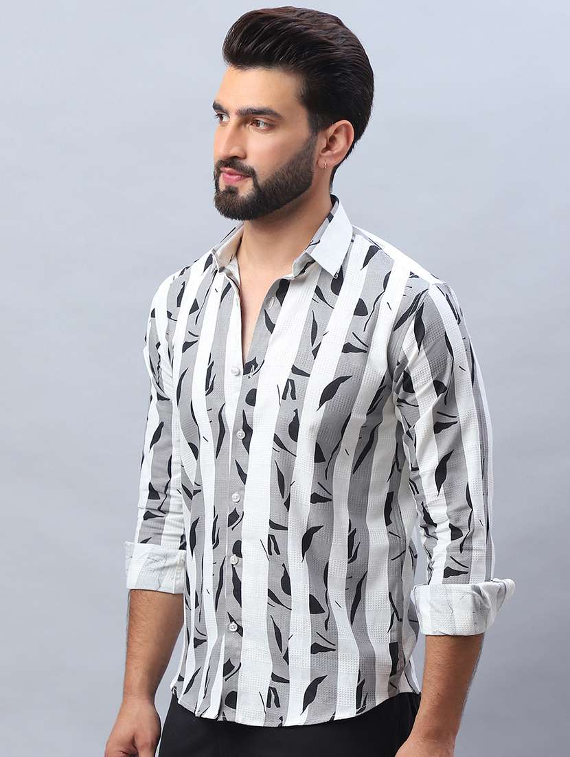 men printed long sleeve regular fit casual shirt - 21498904 -  Standard Image - 2