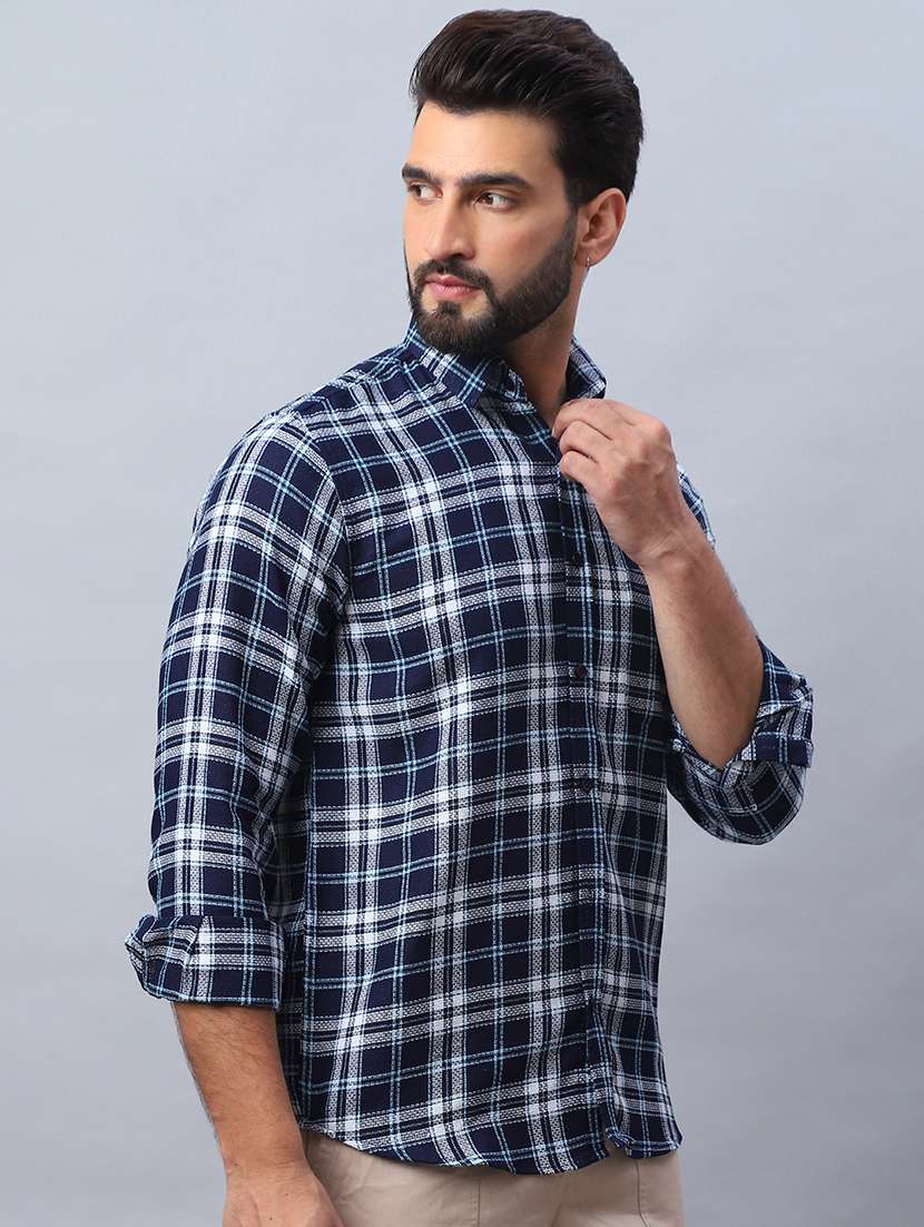 men checkered long sleeve regular fit casual shirt - 21498906 -  Standard Image - 2