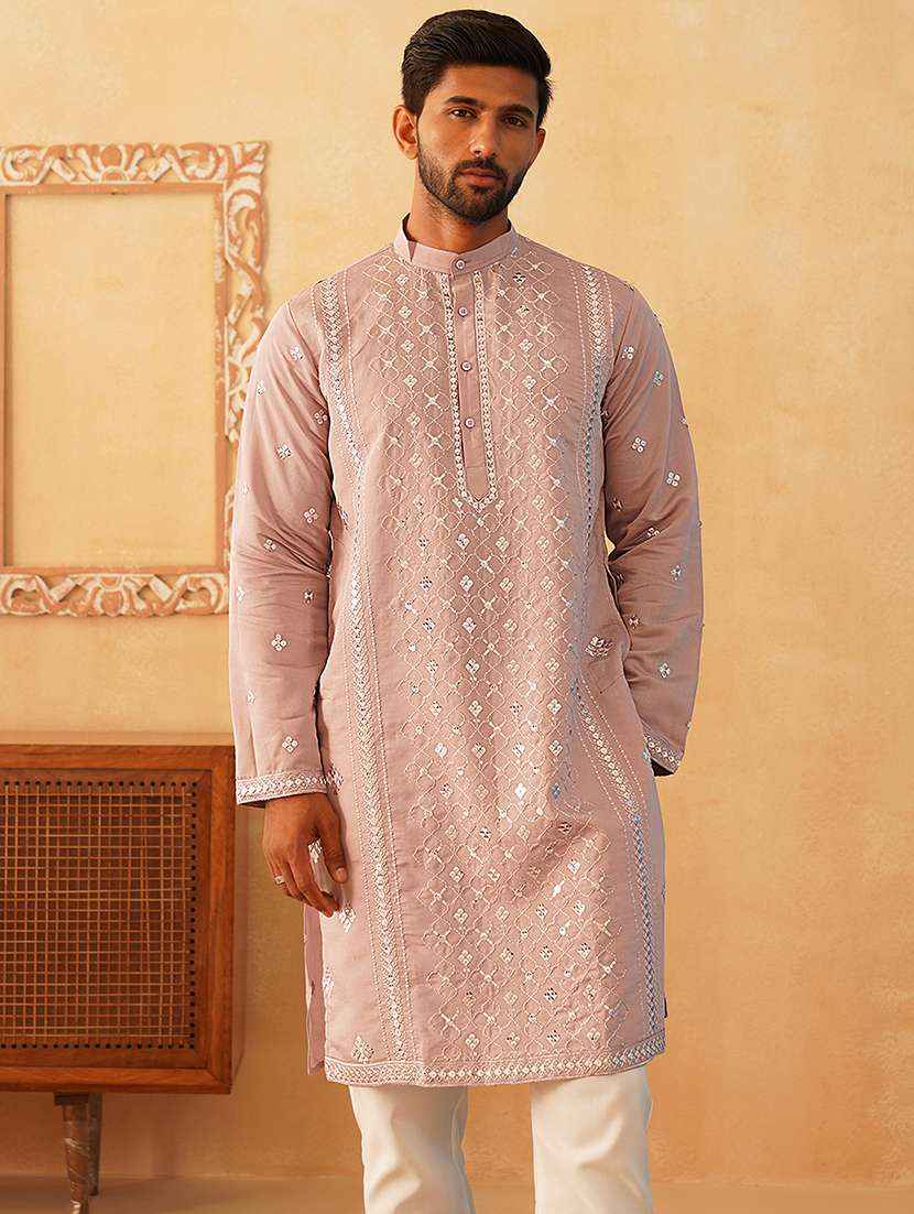 men embroidered kurta pyjama ethnic wear set - 21498985 -  Standard Image - 2