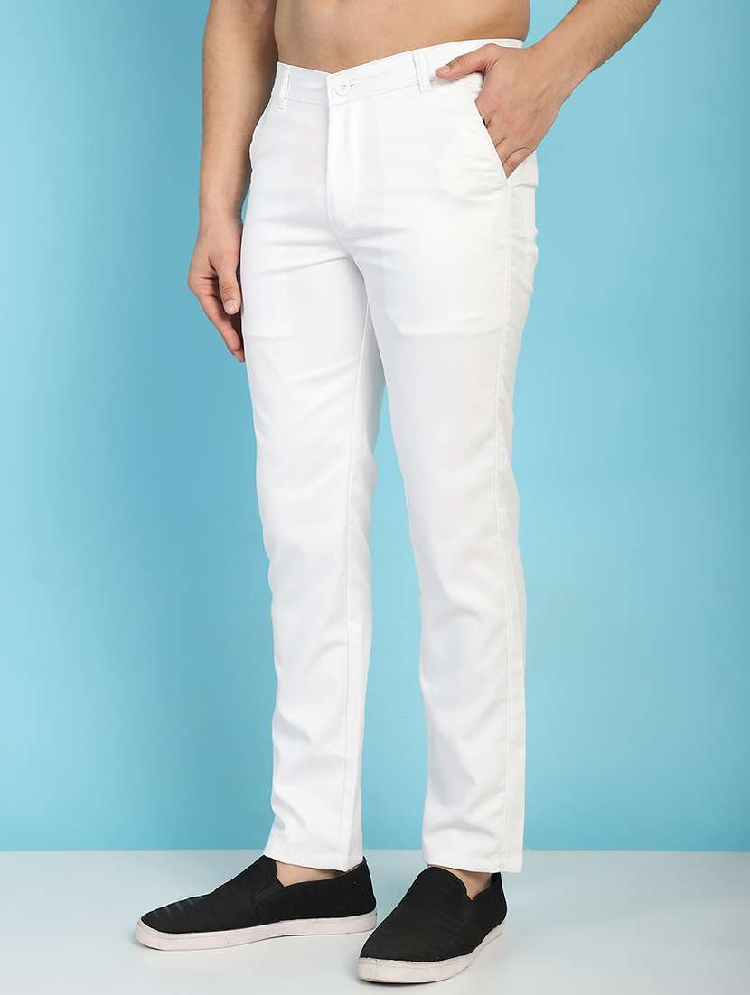 men white cotton chinos casual trouser - 21499063 -  Standard Image - 2