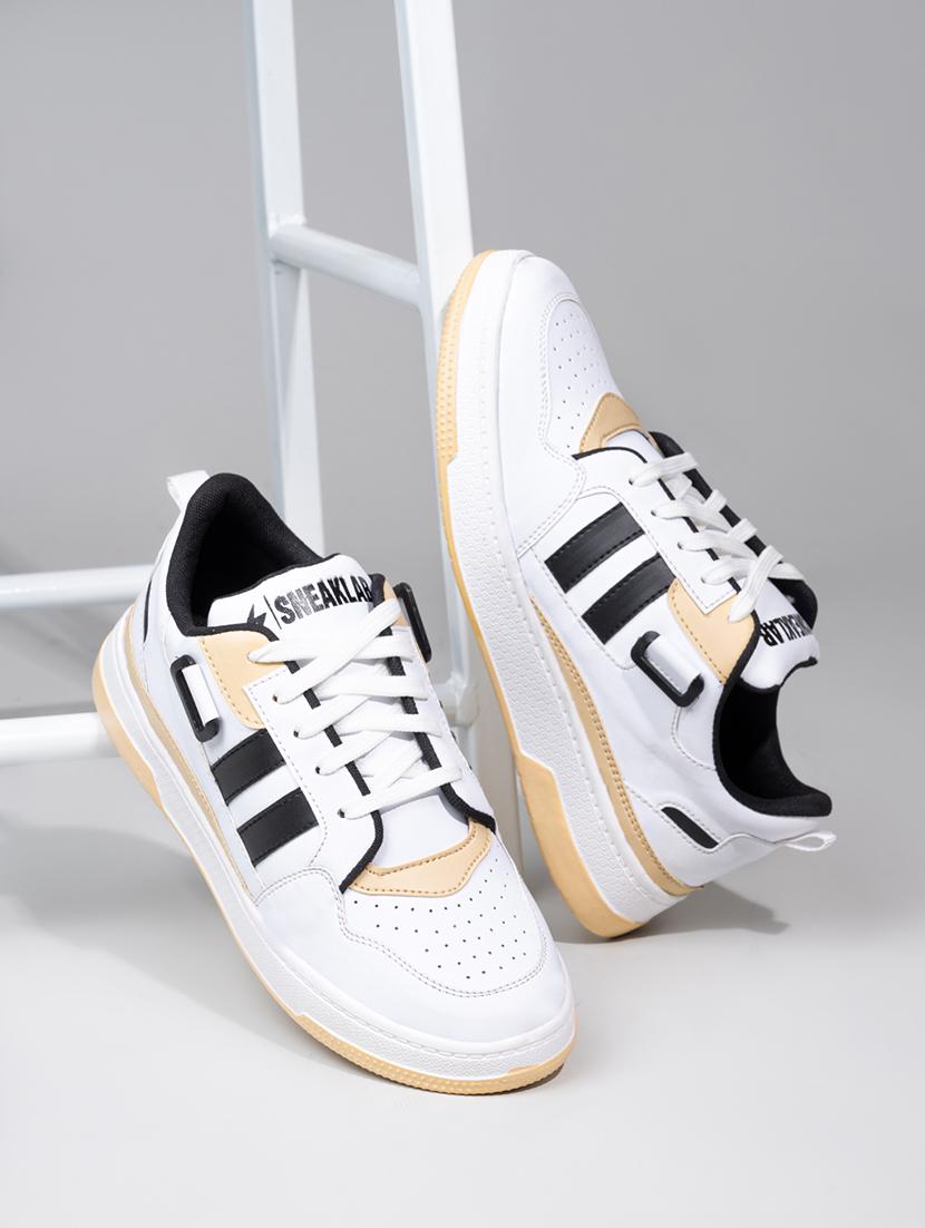 beige lace up sneakers - 21499128 -  Zoom Image - 0