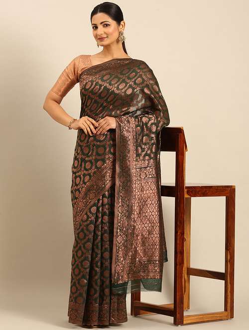 women self design banarasi saree with blouse - 21500020 - Standard Image - 0